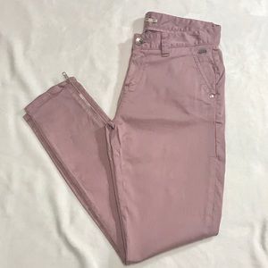 DDP Pink Jeans With Ankle Zippers